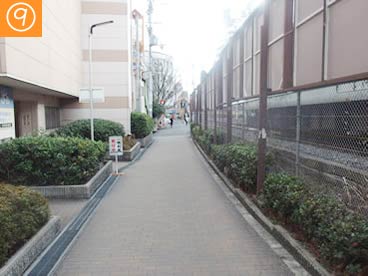 線路沿いの道路