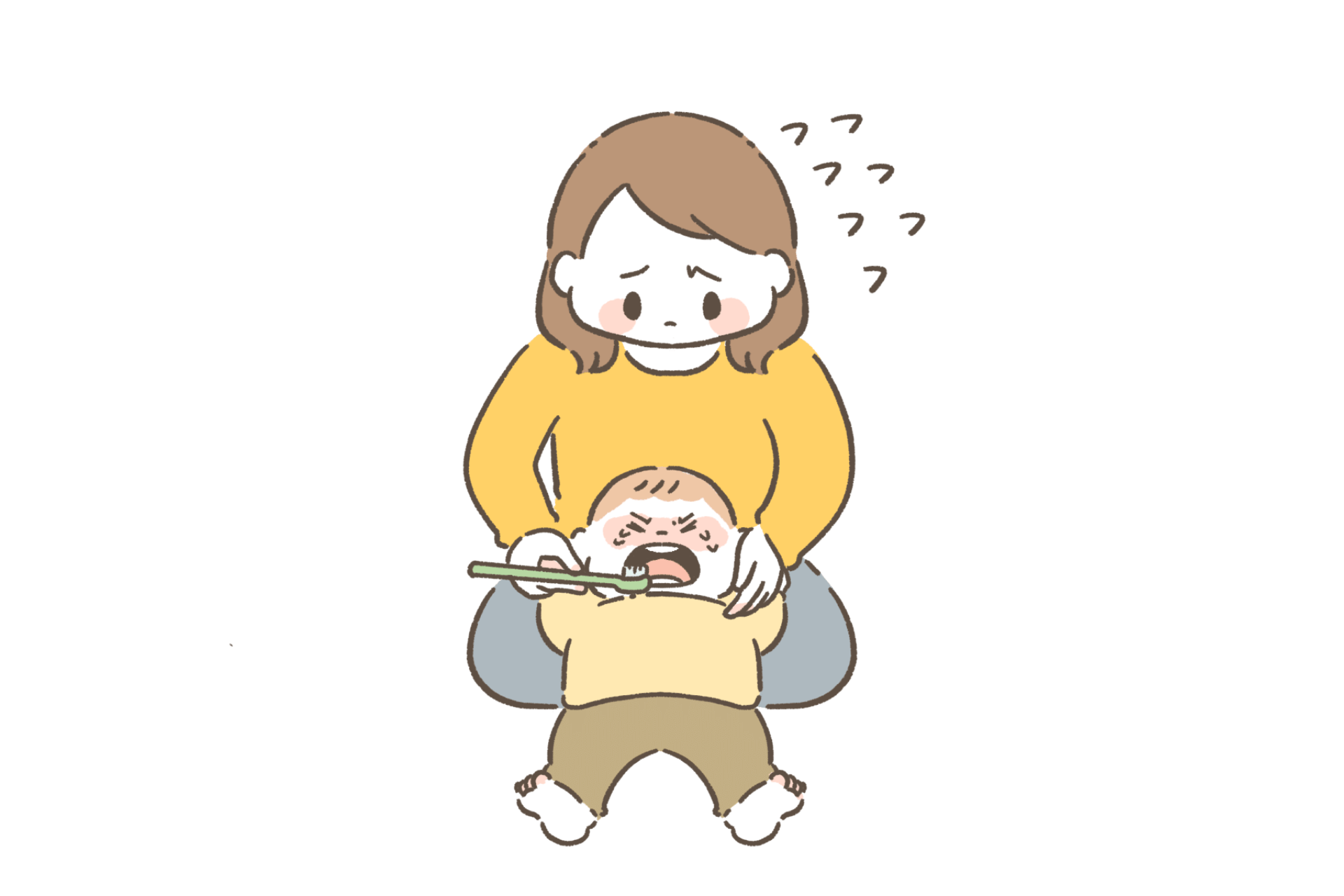 強く押さえられる・体勢がつらいから