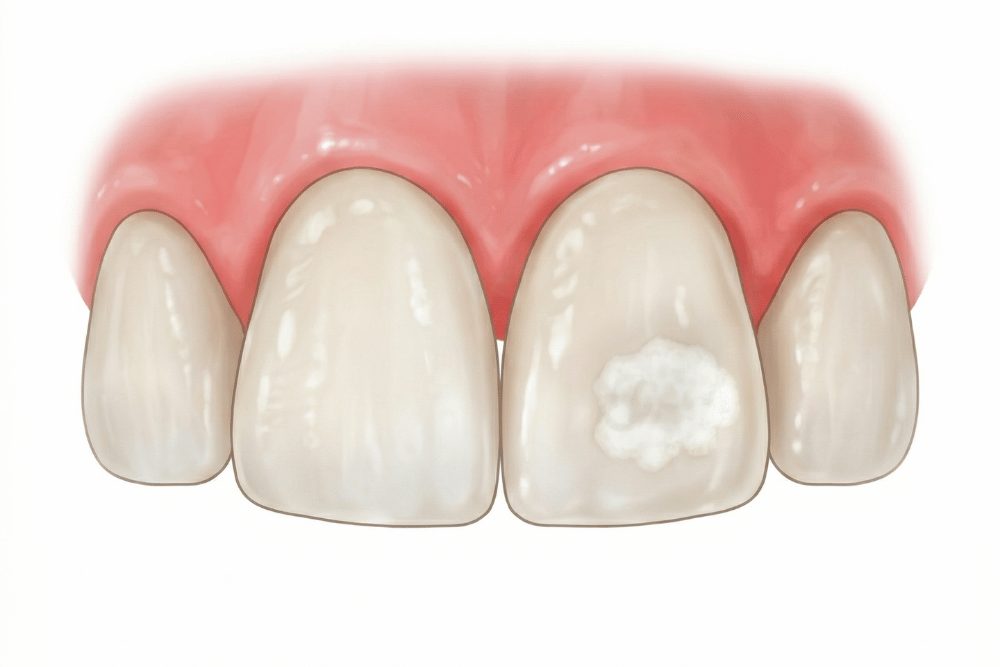 白く濁っている白い斑点がある初期虫歯COのサイン