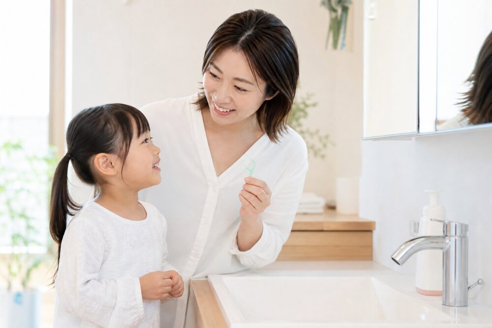 子どものフロスはいつから仕上げ磨きでの使い方
