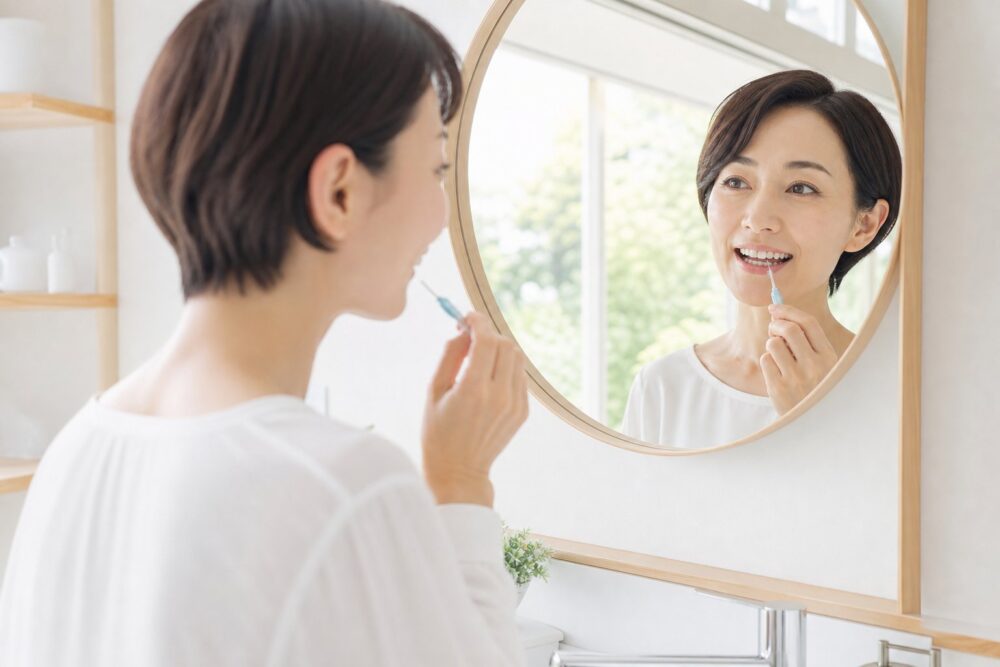 すき間が広く歯ぐきが下がってきた人は歯間ブラシ