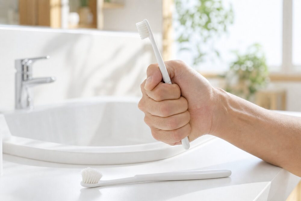 硬い歯ブラシや強すぎる力による歯ぐきの傷