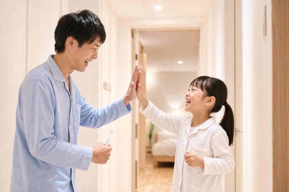 まとめ夜の歯磨きは夕食後やお風呂で前倒しして毎晩続けよう