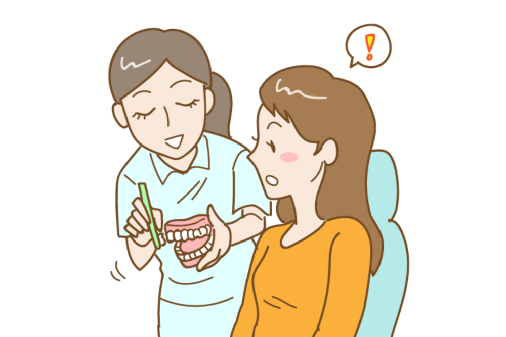 歯科医院で歯磨き指導を受ける